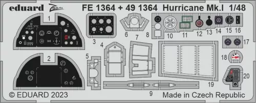 Eduard Accessories Hurricane Mk.I 1/48 HOBBY BOSS - komplett feljavító csomag (BIG ED)