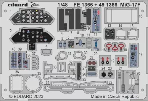 Eduard Accessories MiG-17F 1/48 AMMO - komplett feljavító csomag (BIG ED)