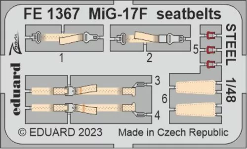 Eduard Accessories MiG-17F 1/48 AMMO - komplett feljavító csomag (BIG ED)