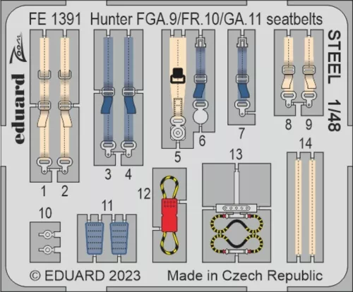 Eduard Accessories Hunter FGA.9 1/48 - komplett feljavító csomag (BIG ED)