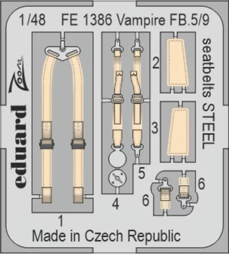 Eduard Accessories Vampire FB.5 1/48 - komplett feljavító csomag (BIG ED)