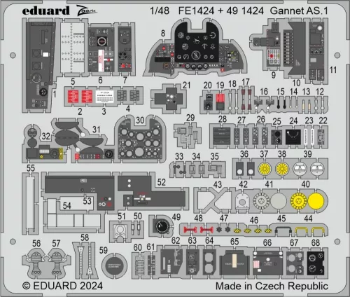 Eduard Accessories Gannet AS.1  AIRFIX - komplett feljavító csomag (BIG ED)