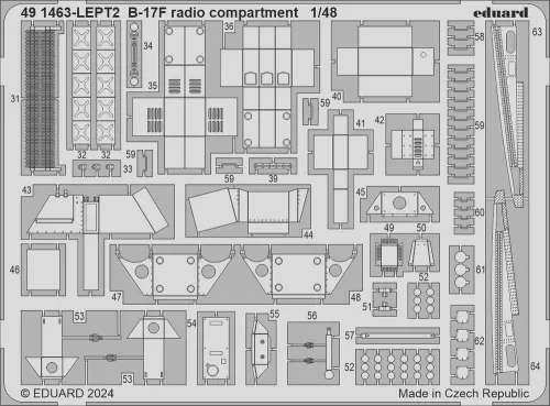 Eduard Accessories B-17F alternate nose (frame X) PART I - alternatív orr, X keret – I. rész – komplett feljavító csomag (BIG ED)