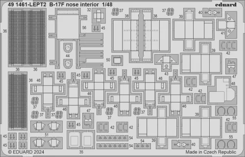 Eduard Accessories B-17F regular nose PART I - normál orr – I. rész – komplett feljavító csomag (BIG ED)