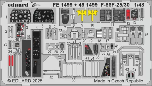 Eduard Accessories F-86F-25/30  AIRFIX - komplett feljavító csomag (BIG ED)