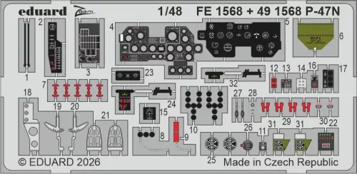 Eduard Accessories P-47N for MiniArt - komplett feljavító csomag (BIG ED)