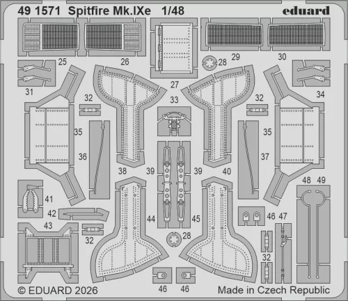 Eduard Accessories Spitfire Mk.Ixe for Airfix - komplett feljavító csomag (BIG ED)