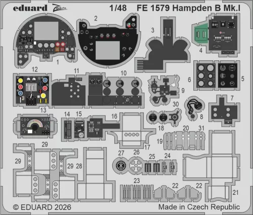 Eduard Accessories Hampden B Mk.I 1/48 for ICM - komplett feljavító csomag (BIG ED)