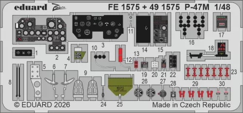 Eduard Accessories P-47M 1/48 for Miniart - komplett feljavító csomag (BIG ED)