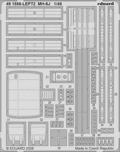 Eduard Accessories MH-6J for ICM - komplett feljavító csomag (BIG ED)