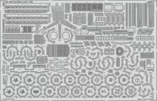 Eduard Accessories USS Iowa BB-61  HBB - komplett feljavító csomag (BIG ED)