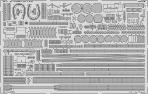 Eduard Accessories USS Iowa BB-61  HBB - komplett feljavító csomag (BIG ED)