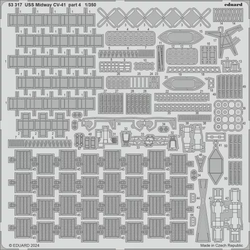 Eduard Accessories USS Midway CV-41  TRUMPETER - komplett feljavító csomag (BIG ED)
