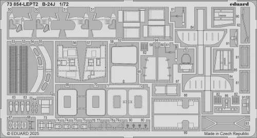 Eduard Accessories B-24J for Hasegawa - komplett feljavító csomag (BIG ED)
