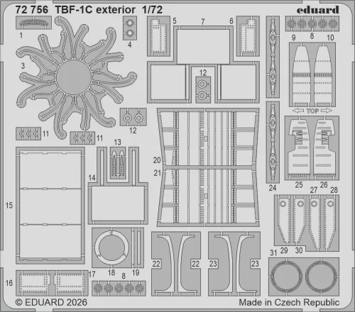 Eduard Accessories TBF-1C for Hobby Boss - komplett feljavító csomag (BIG ED)