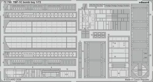 Eduard Accessories TBF-1C (folded wings) for Hobby Boss - behajtott szárnyú változat – komplett feljavító csomag (BIG ED)