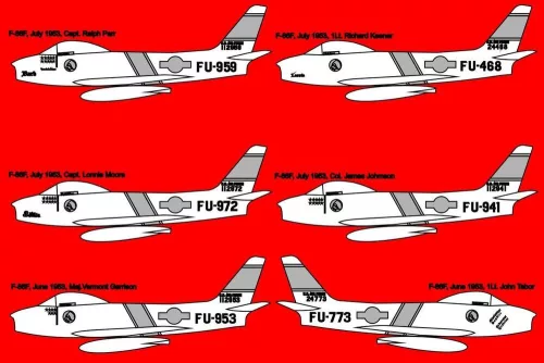 Brengun F-86F SABRE 335th FIS decal - matricakészlet