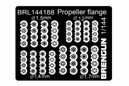 Brengun Propeller flangers (for wooden propellers) - légcsavaragy-karimák fa légcsavarokhoz
