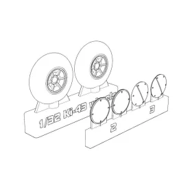 Brengun Ki-43 Hayabusa Wheels - kerékkészlet