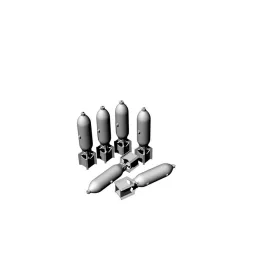   Brengun US GP 100lb AN-M30A1 bombs (6pcs) - amerikai GP 100 fontos AN-M30A1 bombák – 6 db