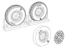 Brengun F4U Corsair Diamond Thread Wheels set - kerékkészlet gyémántmintás futófelülettel