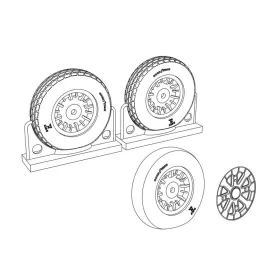   Brengun F4U Corsair Block Thread Wheels set - kerékkészlet blokkos futófelülettel