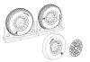 Brengun F4U Corsair Cross Thread Wheels set - kerékkészlet keresztmintás futófelülettel
