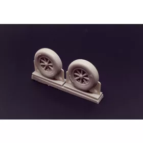   Brengun F4U Corsair Late Ribbed Thread (late '50s) Wheels set - F4U Corsair – késői, bordázott futófelületű kerékkészlet (1950-es évek vége)