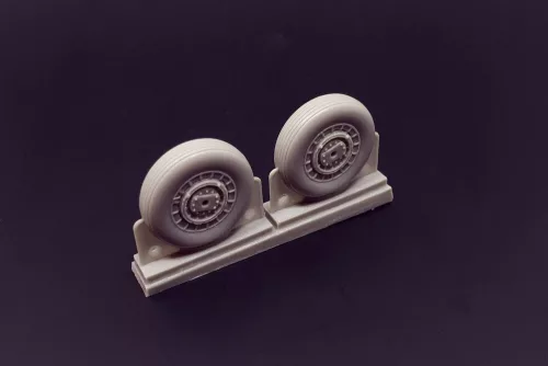 Brengun F4U Corsair Late Ribbed Thread (late '50s) Wheels set - F4U Corsair – késői, bordázott futófelületű kerékkészlet (1950-es évek vége)