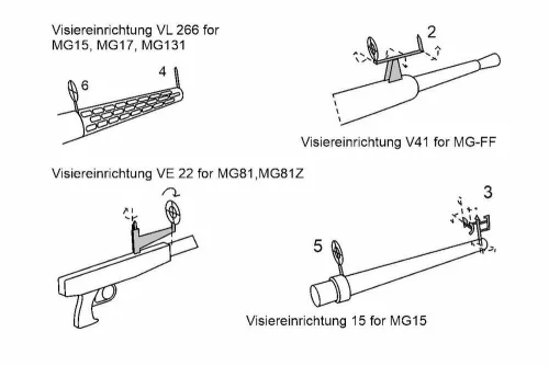 Brengun WWII German gunsights - német II. világháborús repülőgép-célzókészülékek