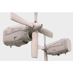 Brengun C-130 E-H engine set (Italeri kit) - motorkészlet