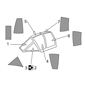   Brengun MXY-7 Ohka model 22 Canopy mask (Brengun kit) - kabinmaszk