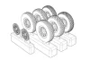 Brengun P-47N Wheels (3 type of pattern) - kerékkészlet