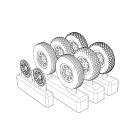 Brengun P-47N Wheels (3 type of pattern) - kerékkészlet