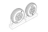 Brengun F4U Corsair Diamond Thread Wheels set - kerékkészlet gyémántmintás futófelülettel