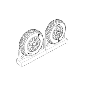   Brengun F4U Corsair Diamond Thread Wheels set - kerékkészlet gyémántmintás futófelülettel