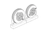 Brengun F4U Corsair Ribbed Thread Wheels set - kerékkészlet bordázott futófelülettel