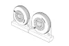 Brengun F4U Corsair Ribbed Thread Wheels set - kerékkészlet bordázott futófelülettel
