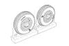 Brengun F4U Corsair Ribbed-Diamond Thread Wheels set - kerékkészlet gyémántmintás futófelülettel
