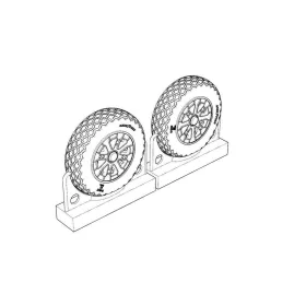   Brengun F4U Corsair Cross Thread Wheels set - kerékkészlet keresztmintás futófelülettel
