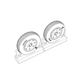   Brengun F4U Corsair Late Ribbed Thread (late '50s) Wheels set - F4U Corsair – késői, bordázott futófelületű kerékkészlet (1950-es évek vége)