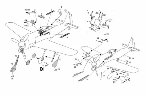 Brengun Fw-190A-8/R-11 (Revell kit) - részletező készlet