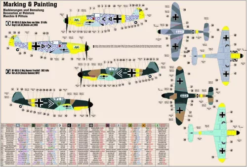 MisterCraft BF-109F-4 Hahn 1:72 repülőgép makett – MisterCraft C-35