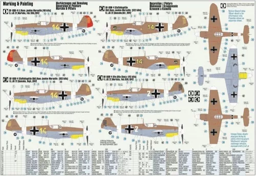 MisterCraft BF-109F-4/trop Marseille 1:72 repülőgép makett – MisterCraft C-40