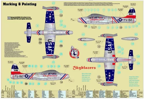 MisterCraft F-84G Skyblazers 1:72 repülőgép makett – MisterCraft C-89
