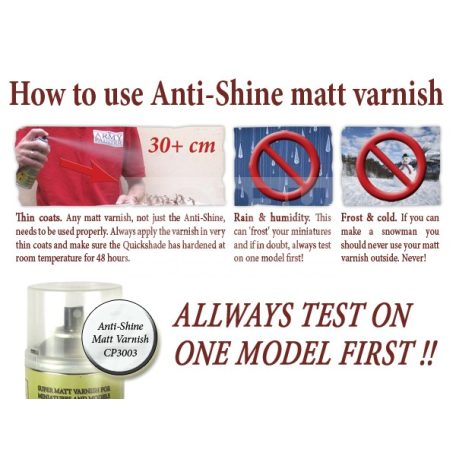 The Army Painter Base Primer - Anti-Shine, Matt Varnish matt lakk spray CP3003