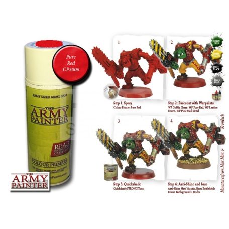 The Army Painter Colour Primer - Pure Red alapozó Spray CP3006