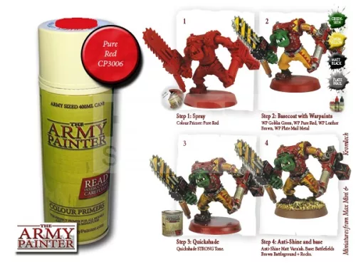 The Army Painter Colour Primer - Pure Red 400 ml
