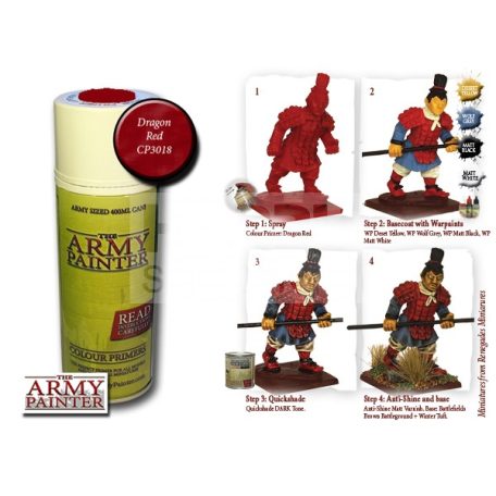 The Army Painter Colour Primer - Dragon Red alapozó Spray CP3018