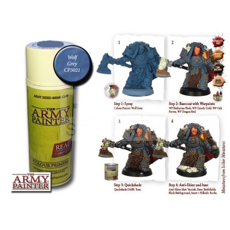 The Army Painter Colour Primer - Wolf Grey alapozó Spray CP3021